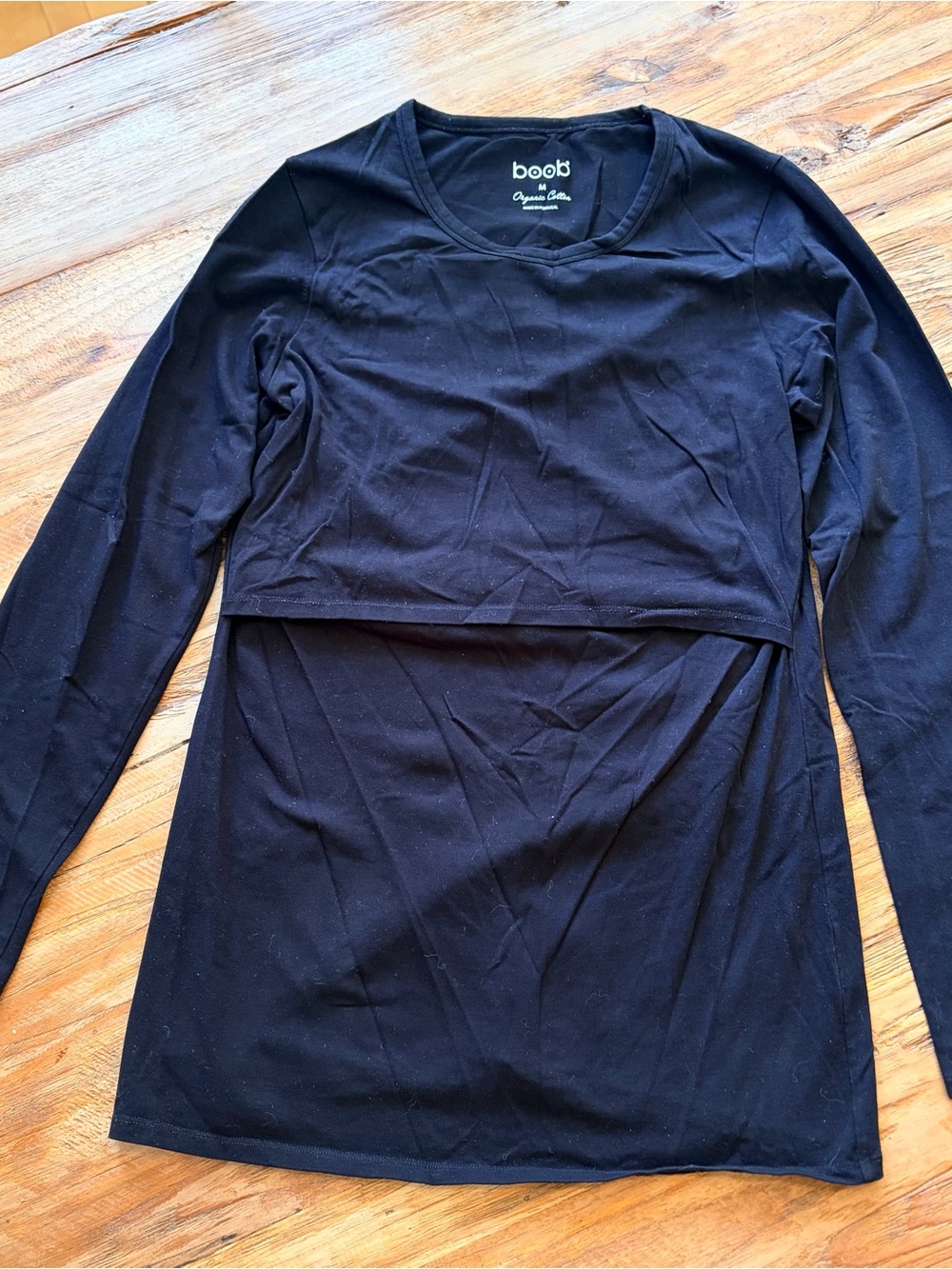Boob Design Black Long Sleeve Nursing Top